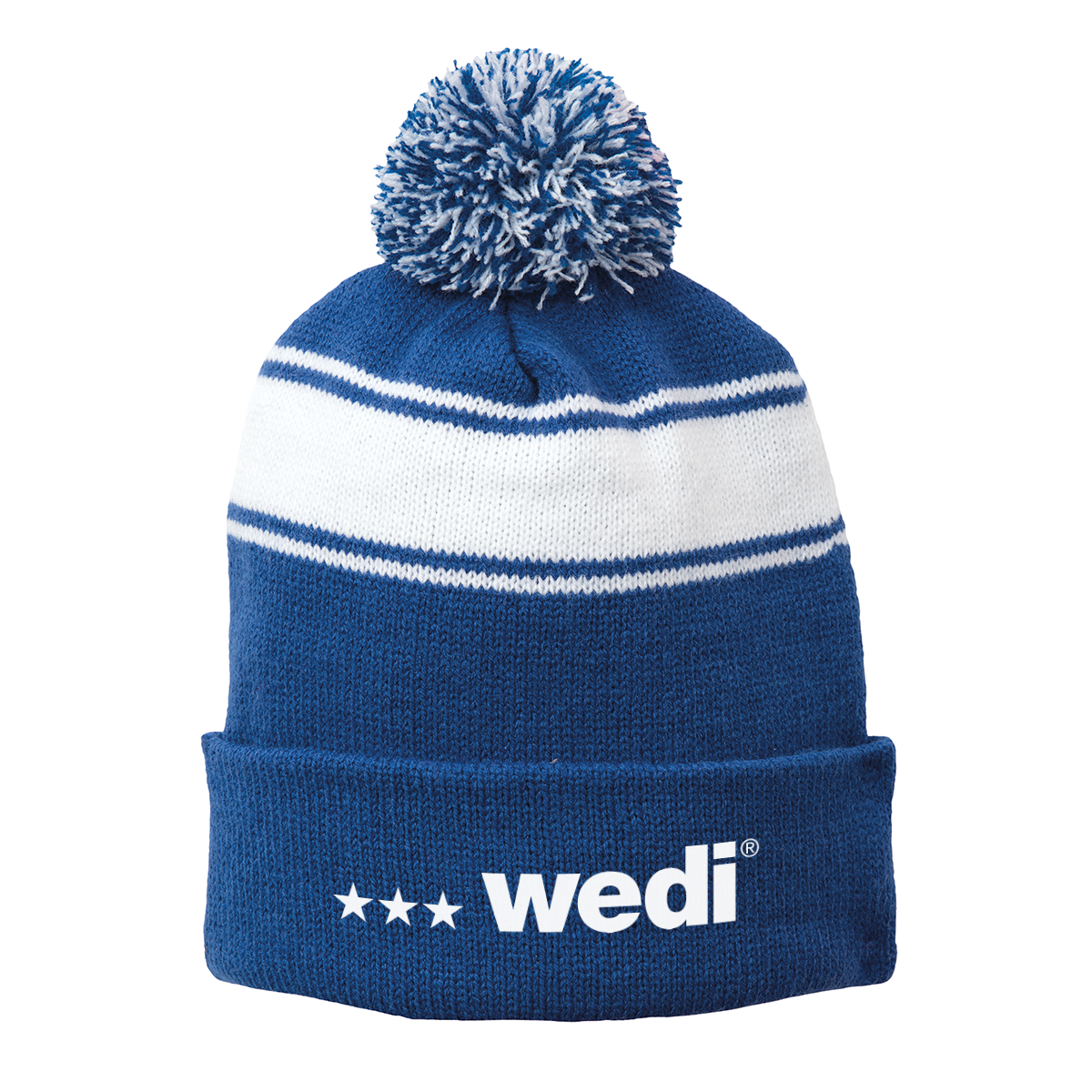 Sport-Tek Stripe Pom Pom Beanie